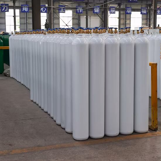 50L 230bar 5.8mm ISO Tped Cylindre de gaz d'oxygène en acier sans soudure pour navire à haute pression