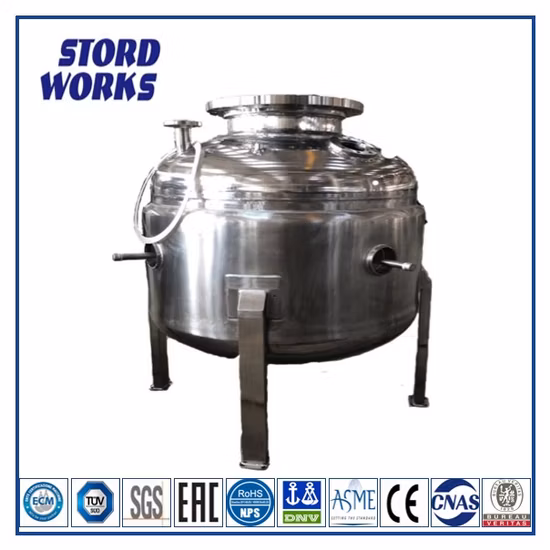 Cuve de stockage standard de récipient à pression d'acier inoxydable d'ASME d'assurance commerciale