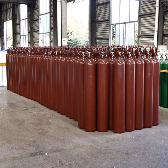 50L 200bar ISO Tped navire à haute pression de l'oxygène en acier sans soudure avec la bouteille de gaz de soupape Cga540